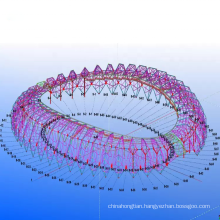 prefab stadium roof canopy design for stadium truss construction